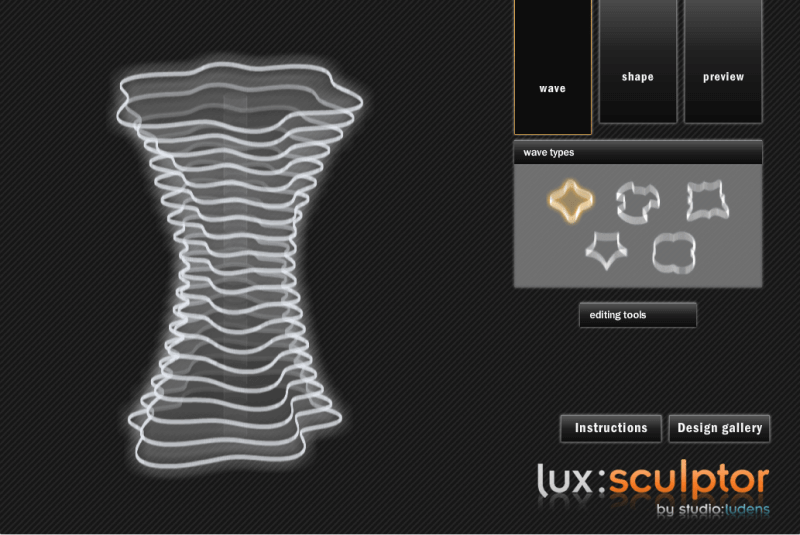 Lux:Sculptor interface